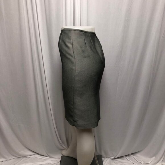 Kasper Skirt Womens Size 4 Petite Black White Back Zipper Lined Pencil Office - Picture 2 of 6
